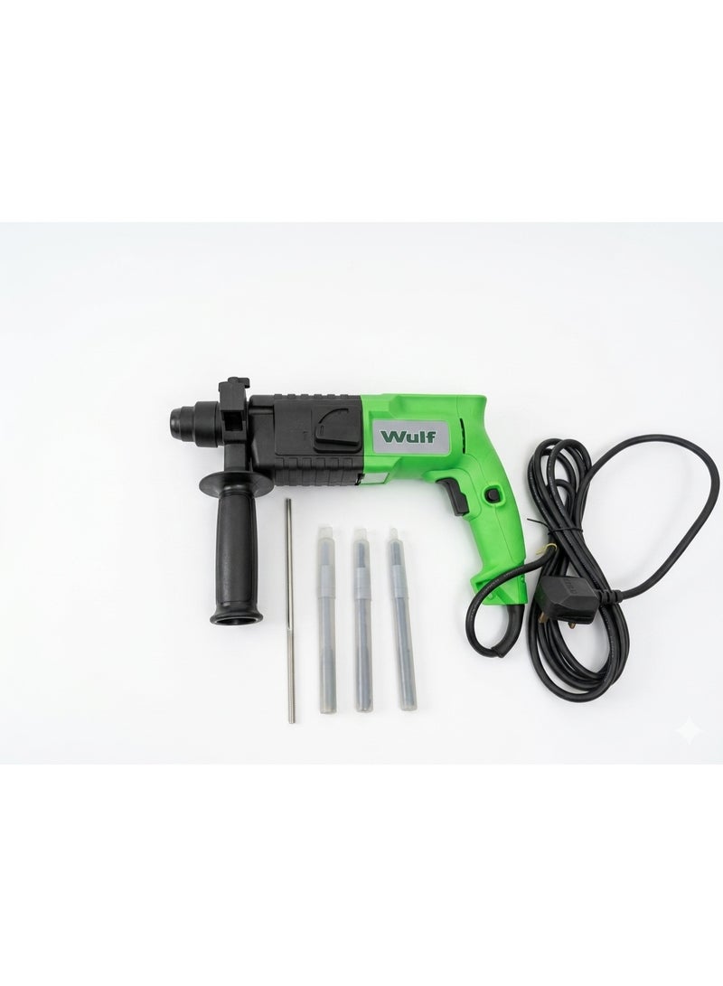 Wulf 500W Rotary Hammer Drill WRH-2-20 Heavy Duty Electric Hammer Drill with SDS Chuck Auxiliary Handle and Concrete Drilling for Construction DIY and Renovation - Image 2