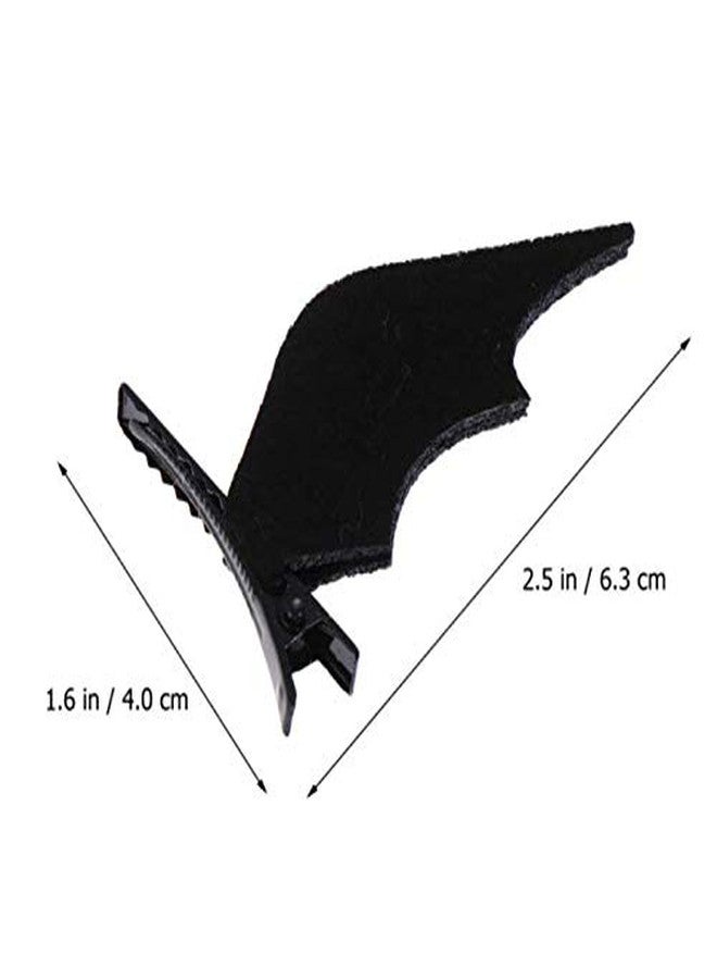 Aeyistry 1 Pair Halloween Bat Wings Hair Clips,Devil Wing Hair Barrettes Horror Hairpins for Cosplay(Black) - Image 4