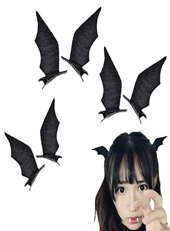 Aeyistry 1 Pair Halloween Bat Wings Hair Clips,Devil Wing Hair Barrettes Horror Hairpins for Cosplay(Black) - Image 3