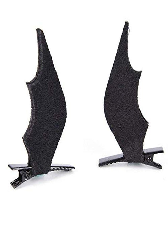 Aeyistry 1 Pair Halloween Bat Wings Hair Clips,Devil Wing Hair Barrettes Horror Hairpins for Cosplay(Black) - Image 1