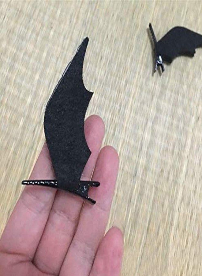 Aeyistry 1 Pair Halloween Bat Wings Hair Clips,Devil Wing Hair Barrettes Horror Hairpins for Cosplay(Black) - Image 5