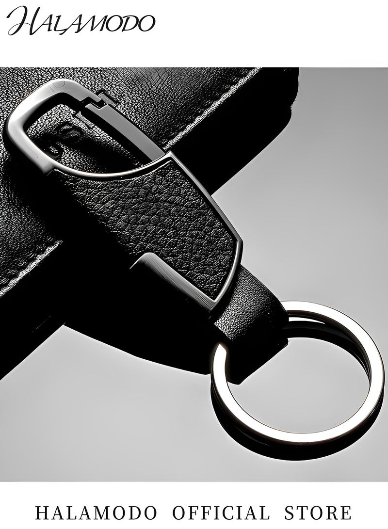 HALAMODO Key Chain Heavy Duty Keychain Detachable Through Waist Belt Leather Keychain Anti-Lost Auto Keychain Vehicle Keyring Car Accessories for Men & Women  - Image 3