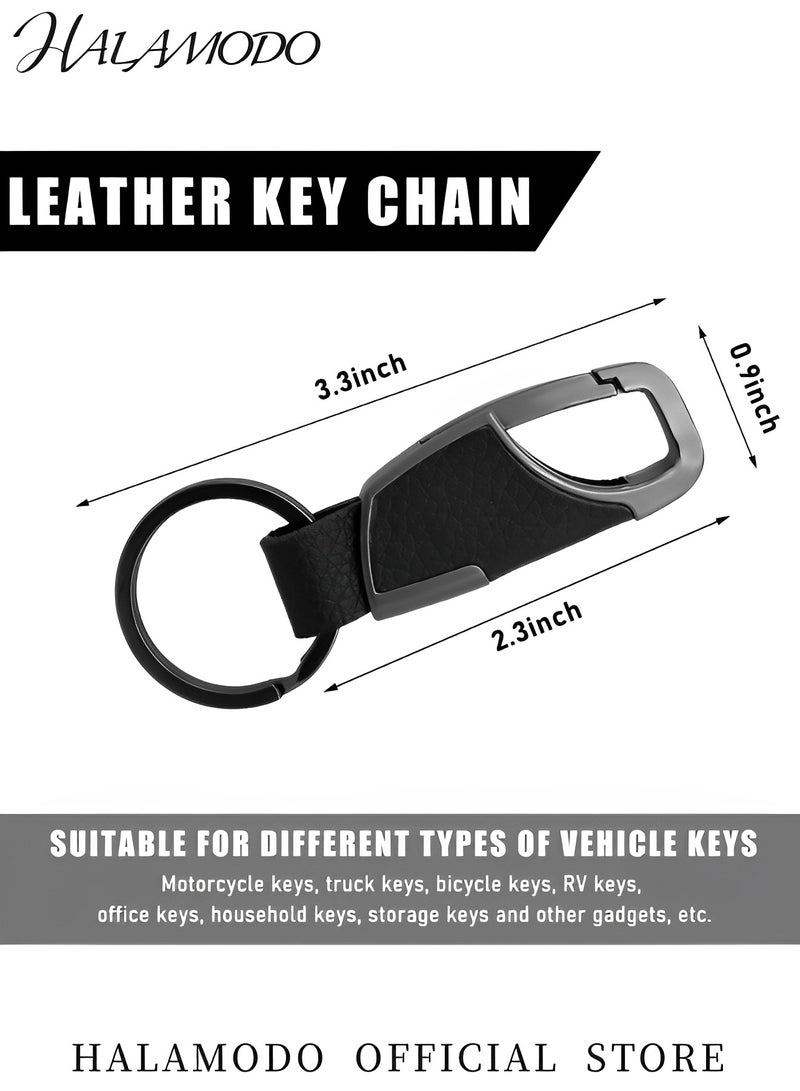 HALAMODO Key Chain Heavy Duty Keychain Detachable Through Waist Belt Leather Keychain Anti-Lost Auto Keychain Vehicle Keyring Car Accessories for Men & Women  - Image 5