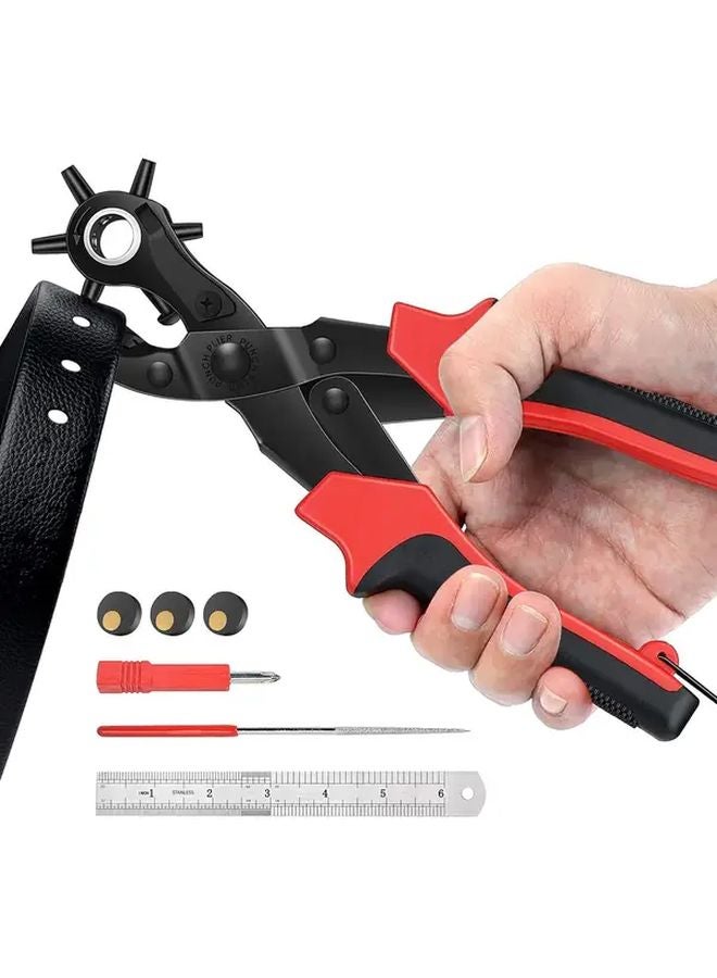 Heavy Duty Rotary Punch Plier Kit Multi Hole Sizes For Belts Straps Leather Craft - Image 3