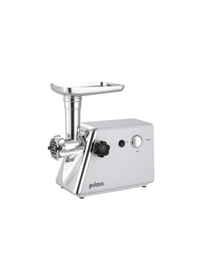 Prime مفرمة لحم 800 واط هيكل بلاستيكي من الفولاذ المقاوم للصدأ أبيض - Image 1