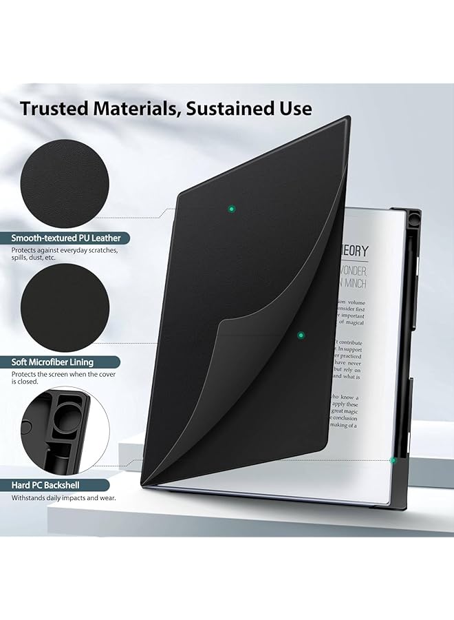 إيروريكس حافظة متوافقة مع جهاز Remarkable 2 اللوحي، غطاء خلفي صلب خفيف الوزن مع حامل قلم، متوافق مع جهاز Remarkable 2 Paper Tablet مقاس 10.3 بوصة، إصدار 2020، أسود - Image 2