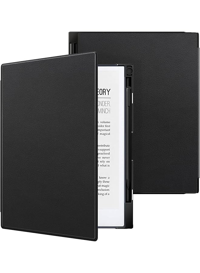 إيروريكس حافظة متوافقة مع جهاز Remarkable 2 اللوحي، غطاء خلفي صلب خفيف الوزن مع حامل قلم، متوافق مع جهاز Remarkable 2 Paper Tablet مقاس 10.3 بوصة، إصدار 2020، أسود - Image 1