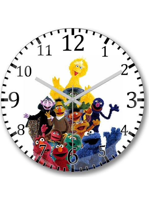 Print Shop Sesame Street Heroes Wall Clock Domed Real Glass