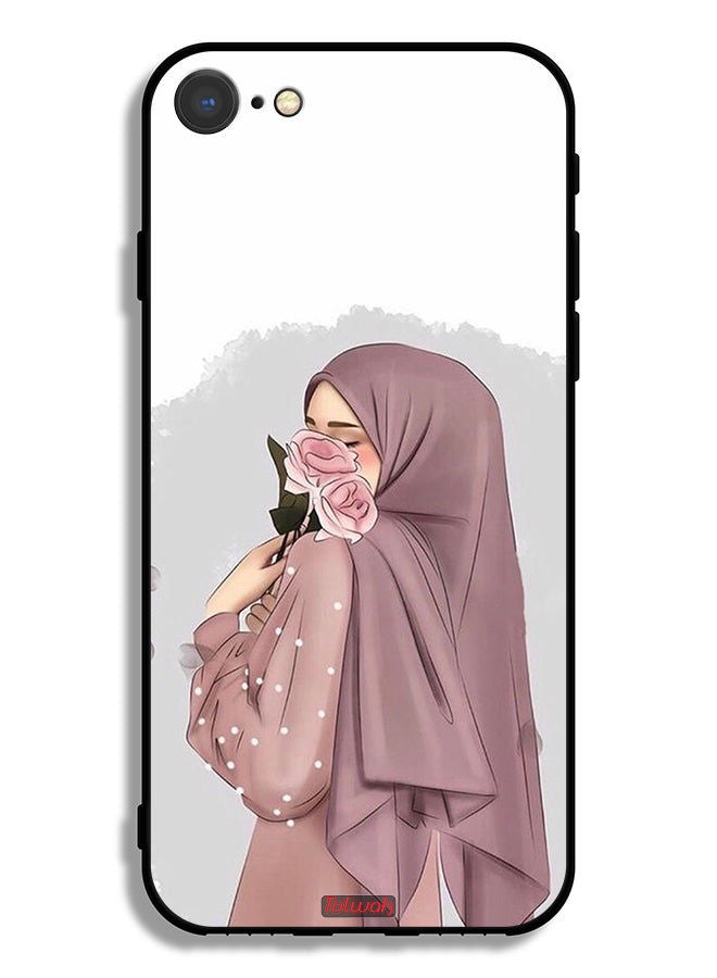 Tolwak Apple iPhone 7 Protective Case Holding Roses Girl Art - Image 2