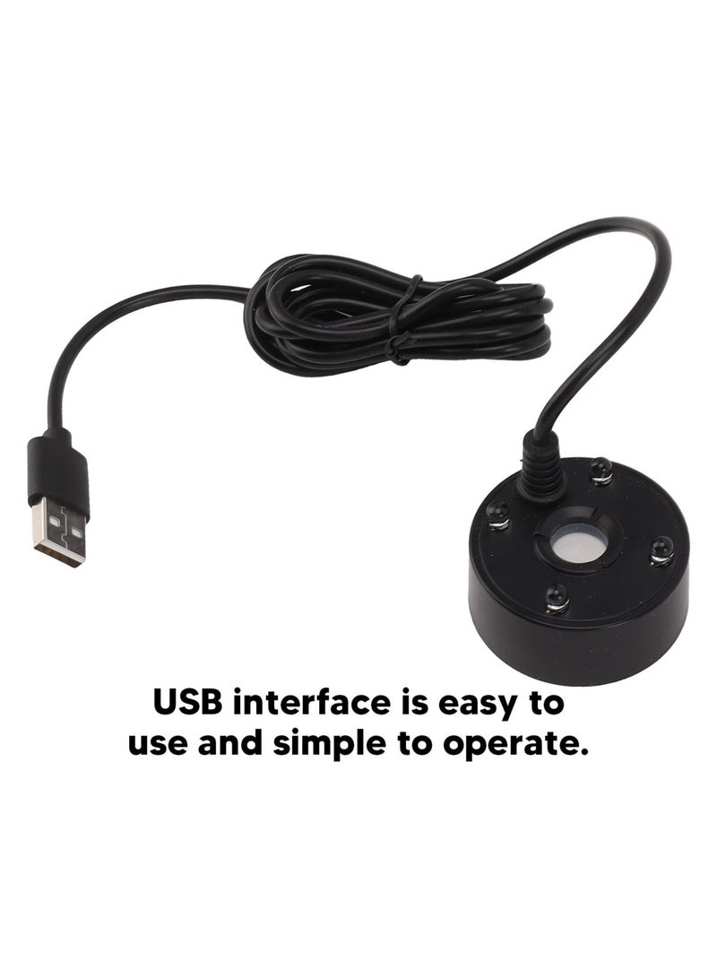 Mist Maker, USB Mist Maker with RGB LED Lights, Ultrasonic Fogger for Ponds, Wigwams, Fish Tanks, No Heat Eco Friendly Mist Maker, Easy To Operate, 5V (Black) - Image 4