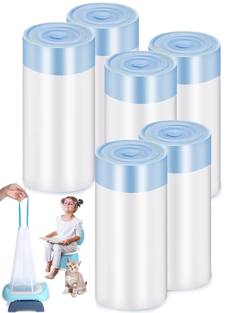 NajmStyle 90Pcs Portable Potty Chair Liners with Drawstring Potty Bags Disposable, Travel Universal Toilet Seat Cleaning Bag for Kids Toddlers Outdoors - Image 1