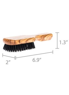 Fendrihan Small Men Hairbrush Pure Boar Bristle With Real Olivewood Handle 6.75 Inches Made In Germany  - Image 4