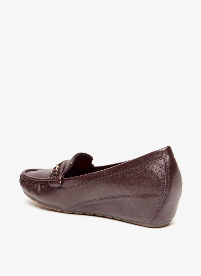 Le Confort Women Metal Accent Slip-On Shoes with Wedge Heels  - Image 2