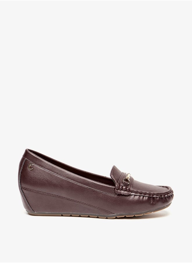 Le Confort Women Metal Accent Slip-On Shoes with Wedge Heels  - Image 3