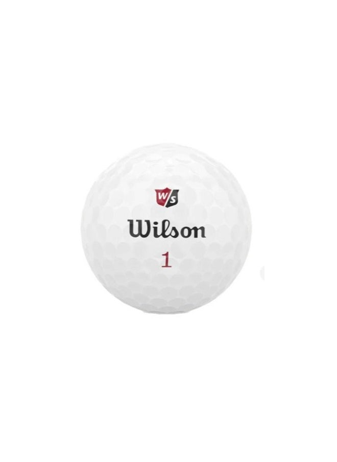 Wilson Duo Soft White 12 Golf Balls  Color: White  - Image 2