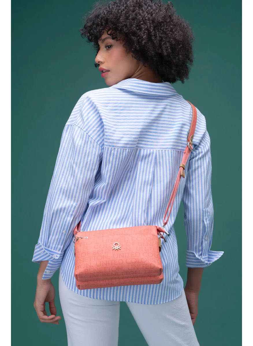 يونايتد كولورز أوف بينتيون Benetton Women's Crossbody Bag Coral-Camel BNT1295