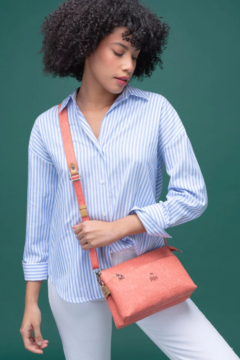 UNITED COLORS OF BENETTON Benetton Women's Crossbody Bag Coral-Camel BNT1295