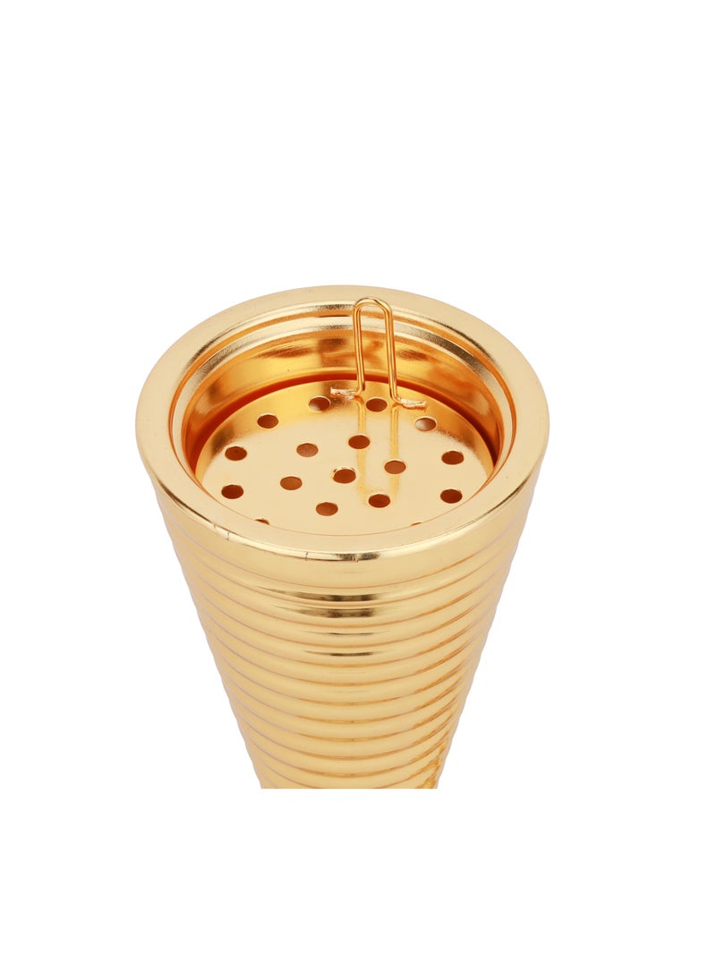 Royalford Incense Burner- RF12332/ Gold-Finish Metal Body, Efficient Airflow Gold - Image 3