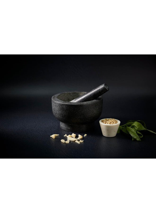 Cole & Mason H122126 Clavering Grey Pestle and Mortar Set, Spice Grinder/Herb Grinder, Granite, 20cm Diameter - Image 4