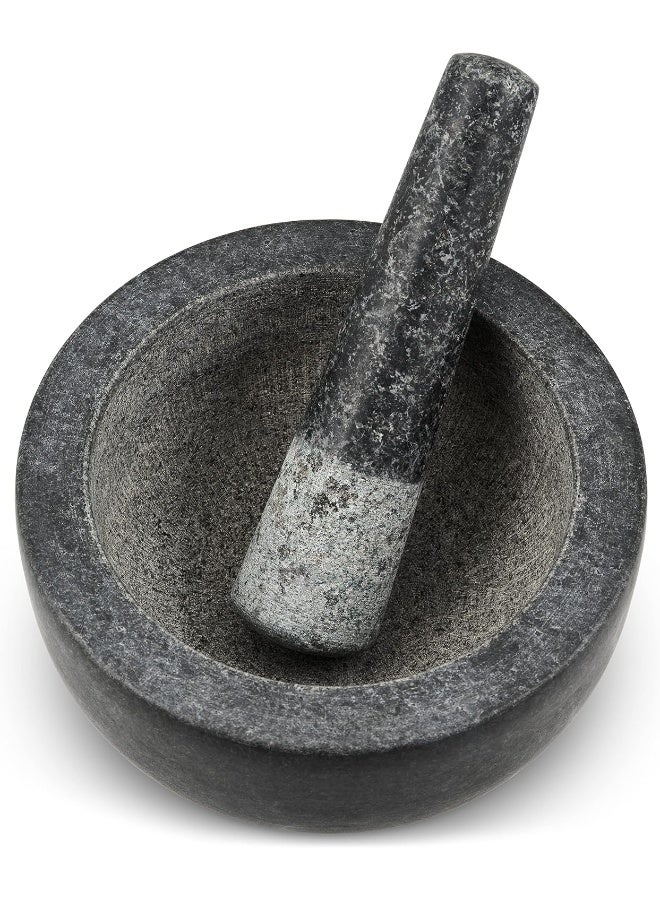 Cole & Mason H122126 Clavering Grey Pestle and Mortar Set, Spice Grinder/Herb Grinder, Granite, 20cm Diameter - Image 3