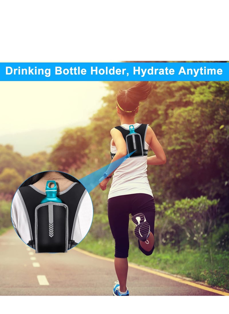 SYOSI - Running Vest Phone Holder for Men  Women, Men  Women's Sports Adjustable Reflective Running Vest Light Weight Phone Holder for Running with Water Bottle Pouch, Accessories Pockets - Image 1