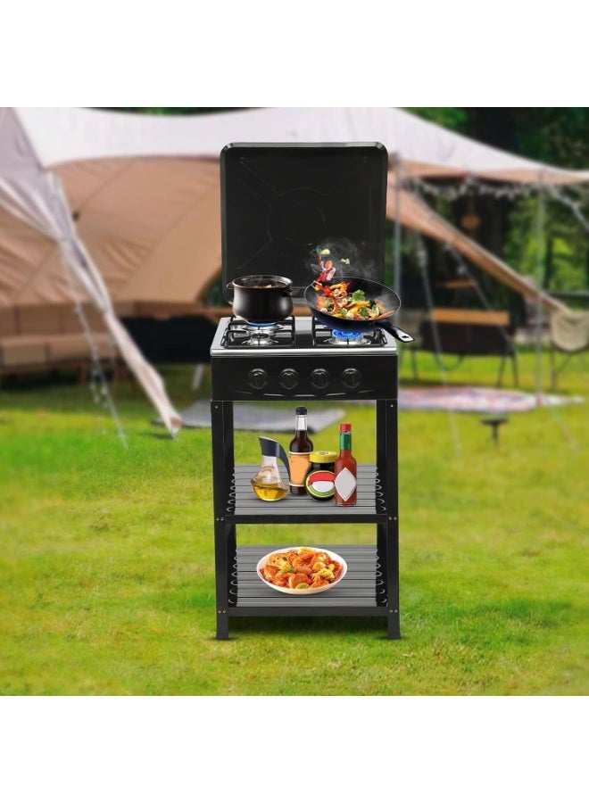 Olympia Smokeless Gas Cooking Stove Outdoor Kitchen Free Standing Stove 4 Burner Gas Cooktops - Image 1