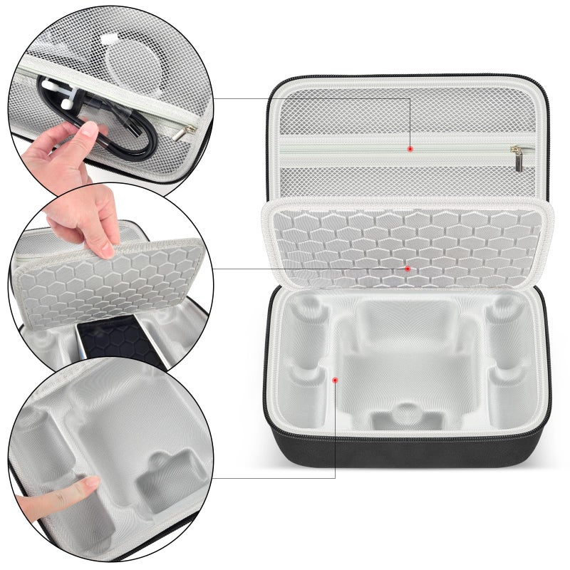 COMECASE Case Compatible with Square Terminal Credit Card Reader, Mobile POS Machine Storage Holder for Terminal Charger and Over 5 Receipt Paper Rolls with Large Accessories Mesh Pocket (Bag Only) - Image 3