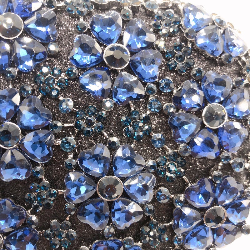 New Style Heart-Shaped Flower Diamond-Encrusted Evening Bag, Hollow Metal Hard Case Full Of Diamonds, Banquet Clutch Bag Handbag - Image 4