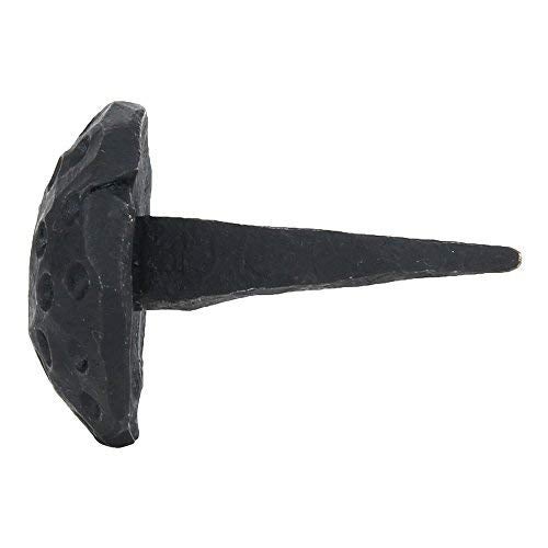 A29 (Set of 24) 1 x 1 Inch Approx. Round Iron Clavos Decorative Nails, Hand Forged, Natural Black Finish - Image 2