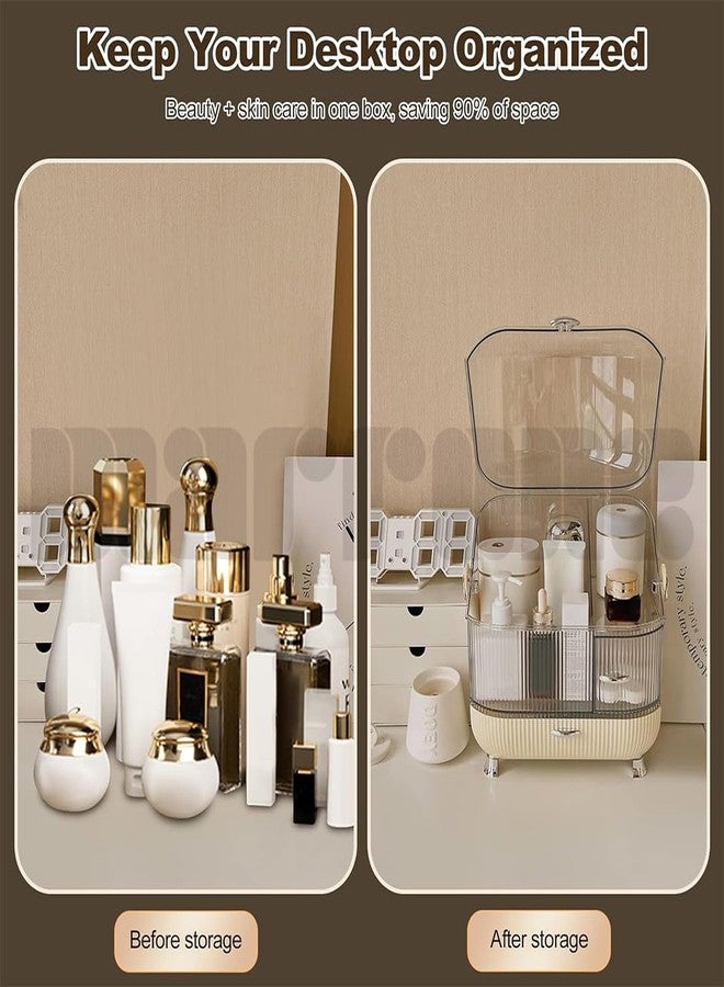Marrone Makeup Organizer, Skincare Holder Bathroom Counter Organizer with Drawers, Storage Box Cosmetic Display Cases, Teen Girl Gifts Trendy Stuff Make up Organizers for Vanity, Dresser, Countertop - Image 5