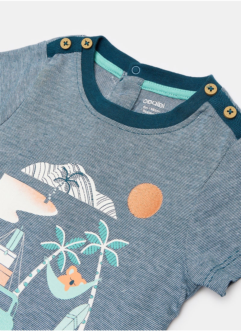 OBAIBI Blue T-Shirt for Boys  - Image 3