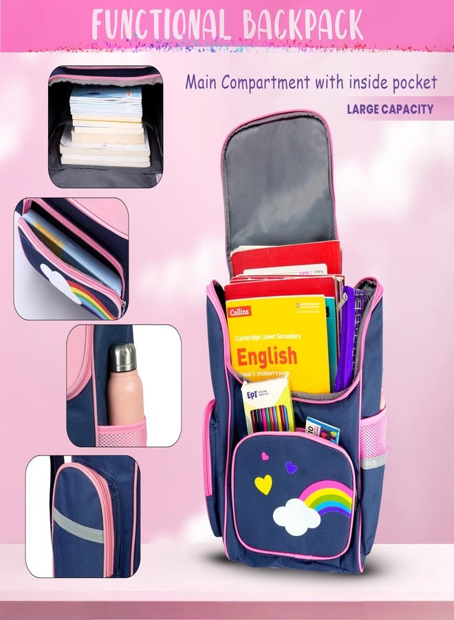 Storite School Bag for Kids Girls 15L | Cute Unicorn Backpack | Lightweight Waterproof Backpack with Chest Strap|Durable Bag for Nursery, Preschool & Primary School | Birthday Gift (Blue- 28x14x41 Cm) - Image 5