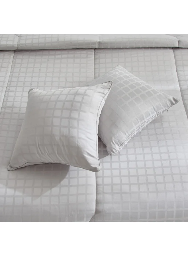 Home Box Opulent Luxe 5-Piece Solid Cotton Dobby Super King Comforter Set - 240x240 cm