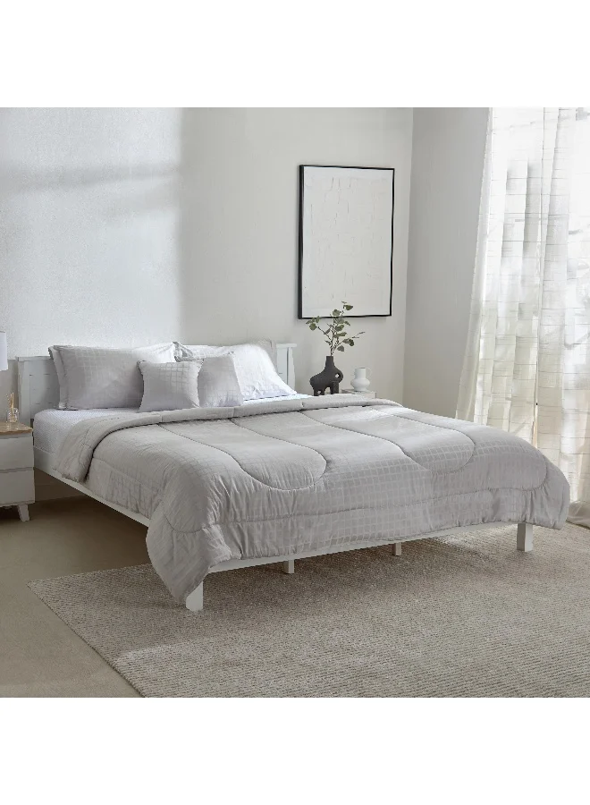 Home Box Opulent Luxe 5-Piece Solid Cotton Dobby Super King Comforter Set - 240x240 cm