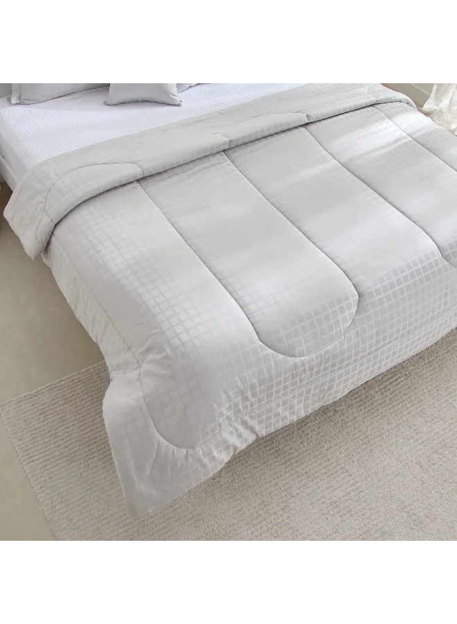 Home Box Opulent Luxe 5-Piece Solid Cotton Dobby Super King Comforter Set - 240x240 cm