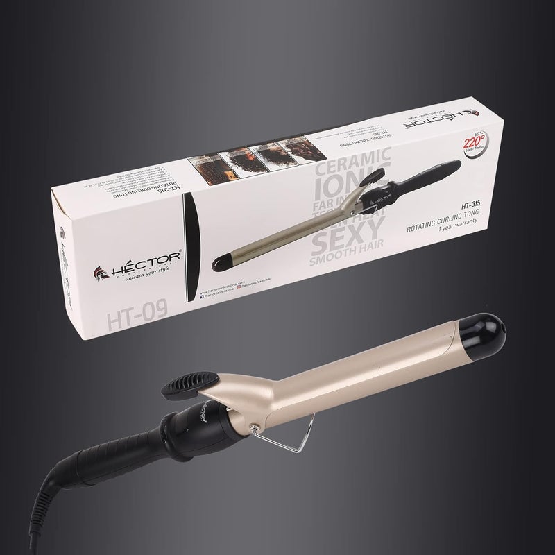 HECTOR Ease Curl 25 Mm Barrel Professional Hair Curler With Ceramic Coated Plates Fast Heatup Hair Curling Iron Rod Hair Styling Tools For Curly Hair For Women, Black - Image 3