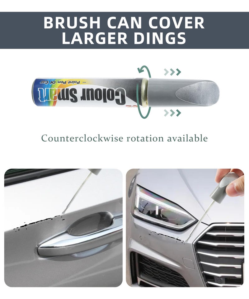 VARGTR Touch Up Paint Pen for Cars,Car Scratch Repair Pen,Car Accessories Car Touch Up Fill Paint Pen,Car Remover Scratch Paint Pen,Automotive Touch Up Paint for Erase Car Scratches (Silver) - Image 3