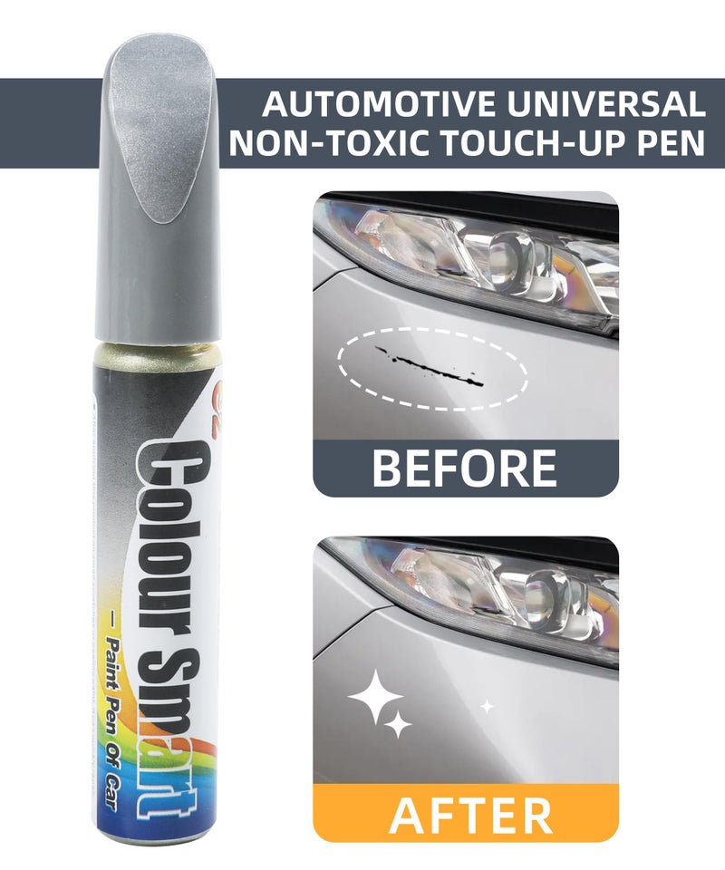 VARGTR Touch Up Paint Pen for Cars,Car Scratch Repair Pen,Car Accessories Car Touch Up Fill Paint Pen,Car Remover Scratch Paint Pen,Automotive Touch Up Paint for Erase Car Scratches (Silver) - Image 2
