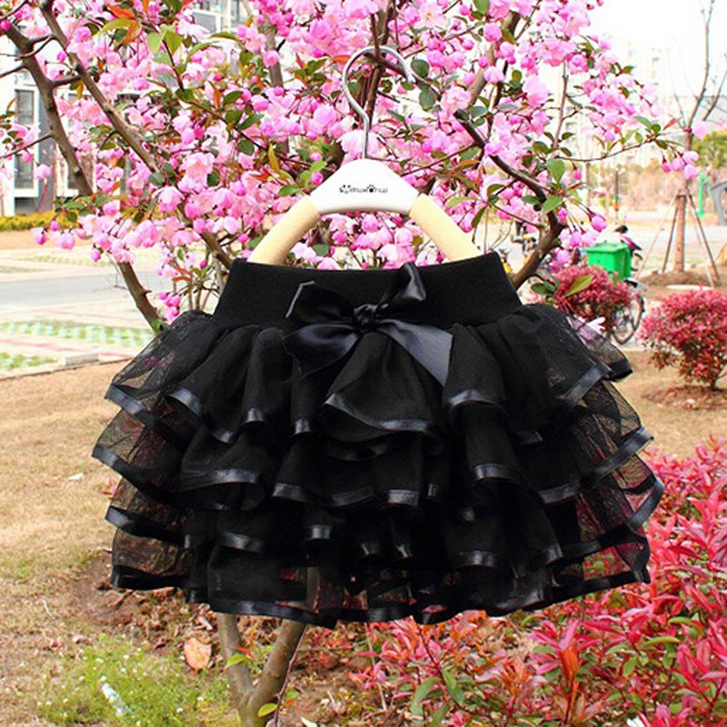Girls Versatile Tulle Skirt Korean Style Seasonal 2191 purple  - Image 3