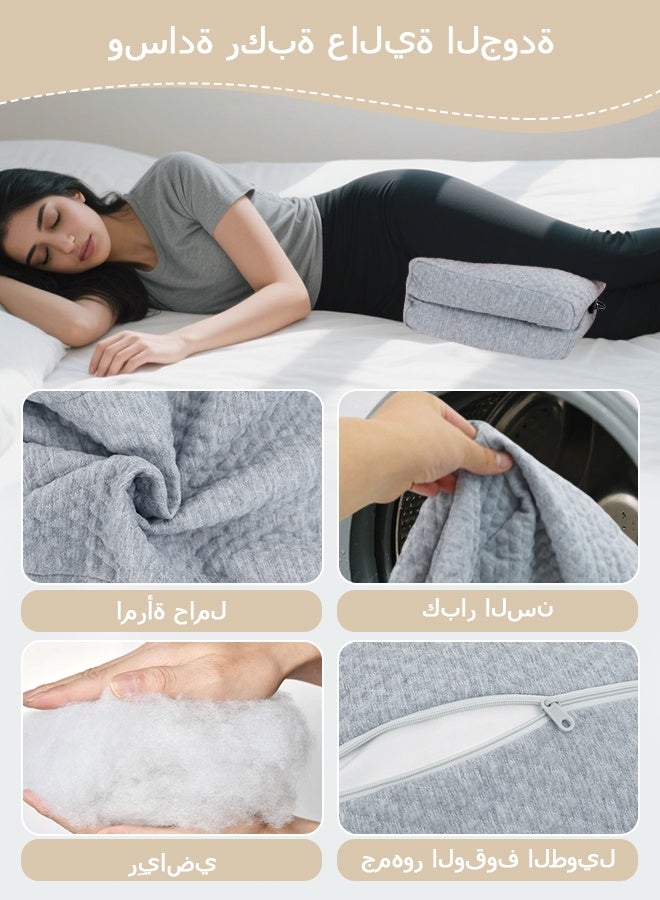 KAKIBLIN Knee Pillow for Side Sleepers Orthopedic Leg Pillow for Back Pain Relief, Memory Foam Knee Support Cushion for Joint & Muscle Pain, Comfortable Between Legs Pillow for Women & Men - Image 4