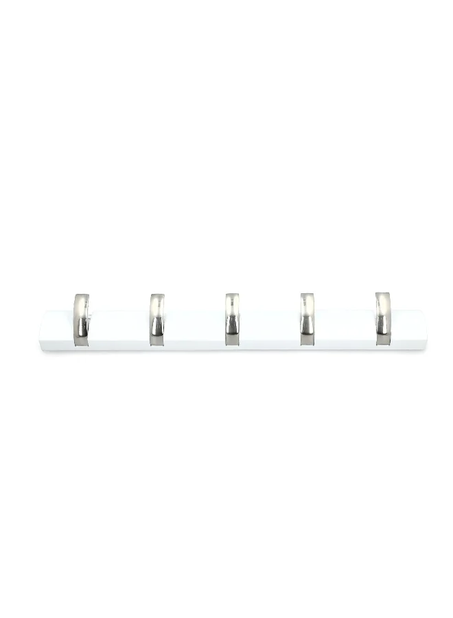 HoneyBee Heavy Duty Rolly Coat Hook Rack White 176.4H