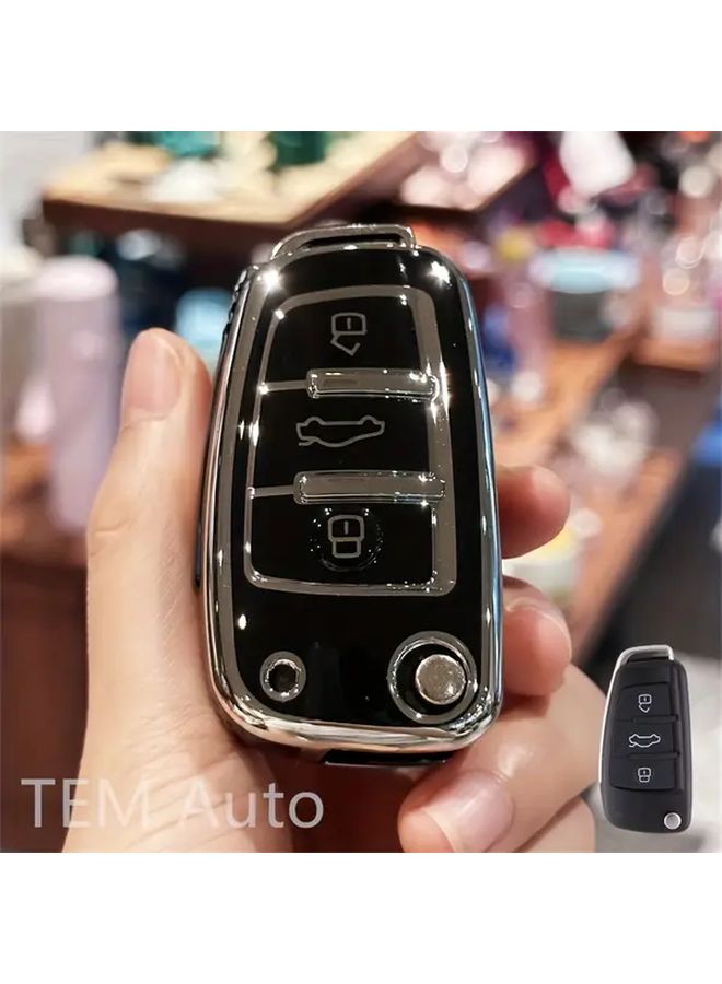 Pink TPU Key Fob Cover Case for Car Remote Shell A1 A3 A4 A6 Q1 Q3 Q5 Q7 S3 S4 S6 R8 TT - Image 1