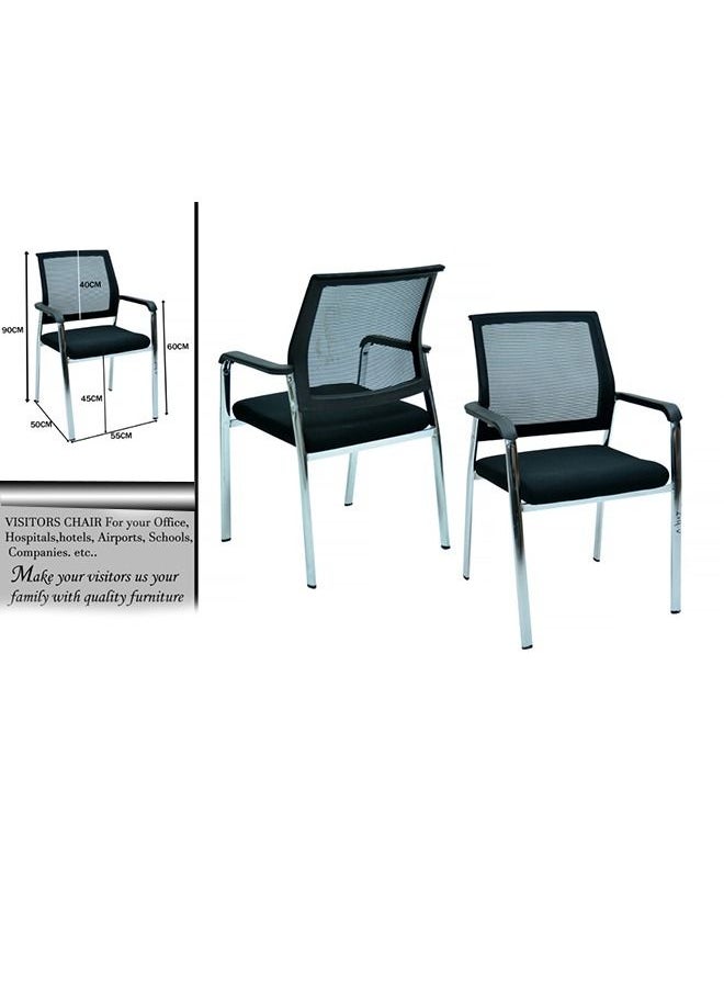 KARNAK Visitors Mesh Guest Chair With Mesh Upholstery and Breathable Fabric.  - Image 3