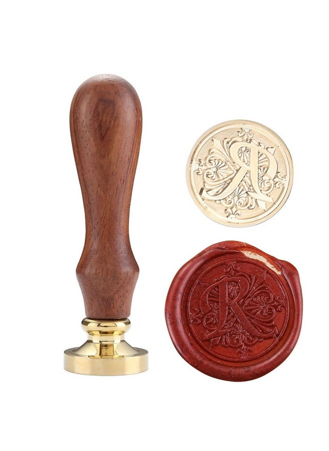 Mornajina Classic Wooden Letter R Alphabet Letter Initial Wax Classic Sealing Wax Seal Stamp  - Image 2