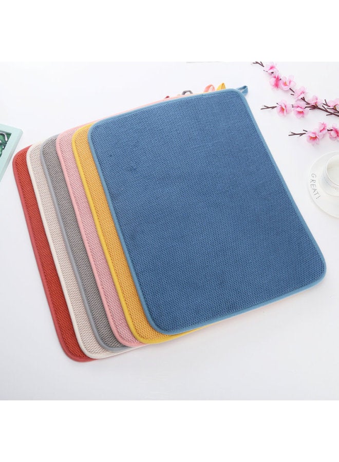 Cross-border Microfiber Absorbent Quick-drying Meal Mat Household Kitchenware Draining Drying Mat Pot Pillow Cup Butterfly Drying Mat Coaster Mat-Color:Pink-Specifications:38*50cm - Image 4