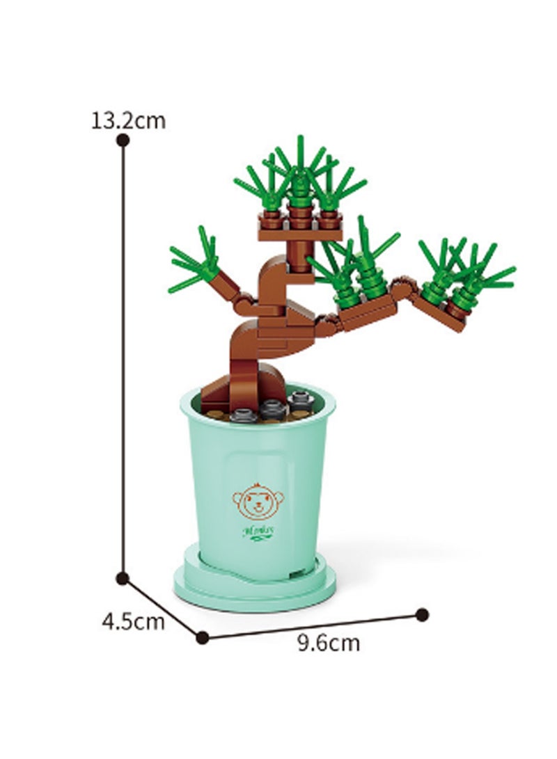 Pine Tree 48pcs Model Set Assembly Building Blocks Creative Diy Plant Assembly Toys Children Adult Home Decoration - Image 2