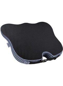 Zimtal Zimtal Car Seat Cushion Driver Passenger Wedge Seat Cushion for Driving Enhance Vision and Posture Memory Foam for Hip Pain (Black Mesh Cover)  - Image 1