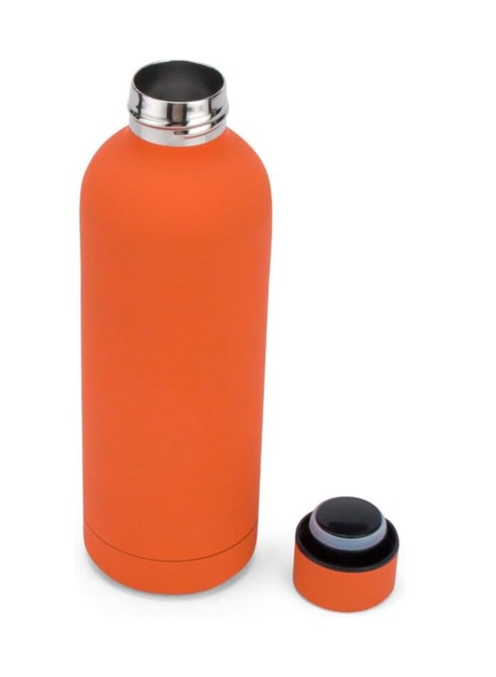 WISHWIND Premium Orange Thermos Bottle – 500 ml Double-Walled Vacuum Insulated, 12 Hours Hot & 24 Hours Cold, Leak-Proof Design for Sports, Gym, Tea, Coffee, and Herbal Drinks - Image 3