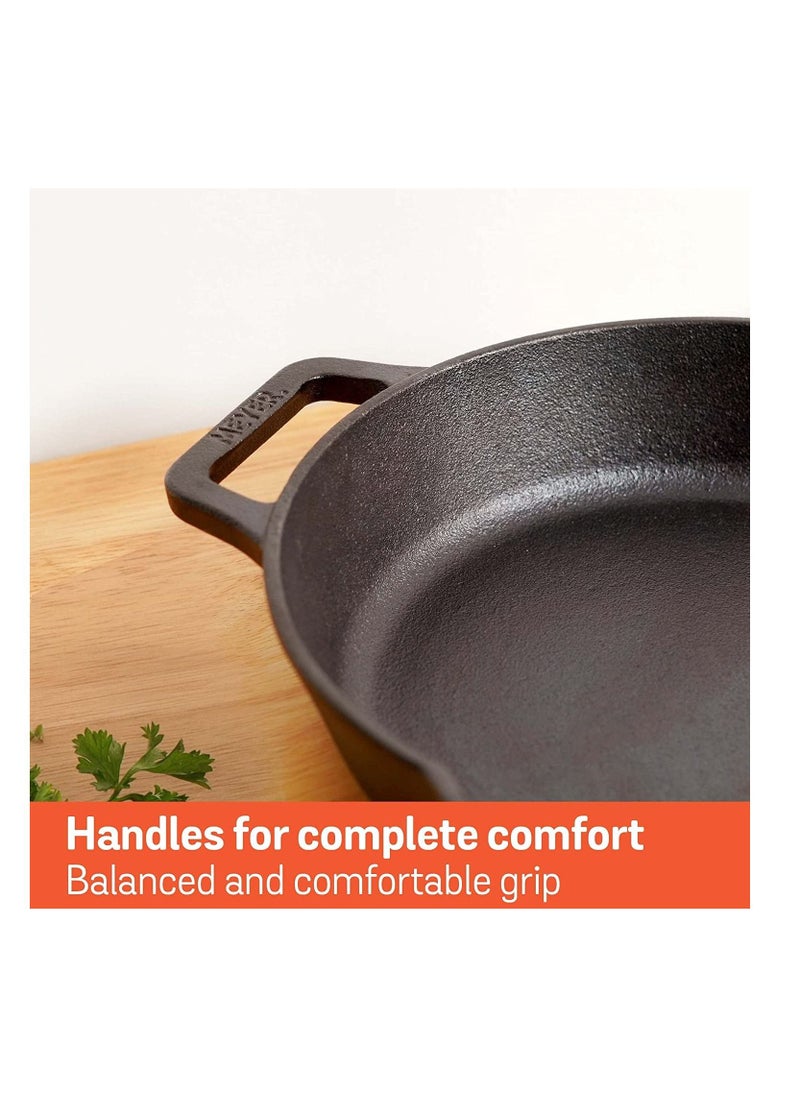 MEYER Meyer Cast Iron 26CM Frypan With 2 Side Handle | Cast iron Frypan | Skillet  - Image 3