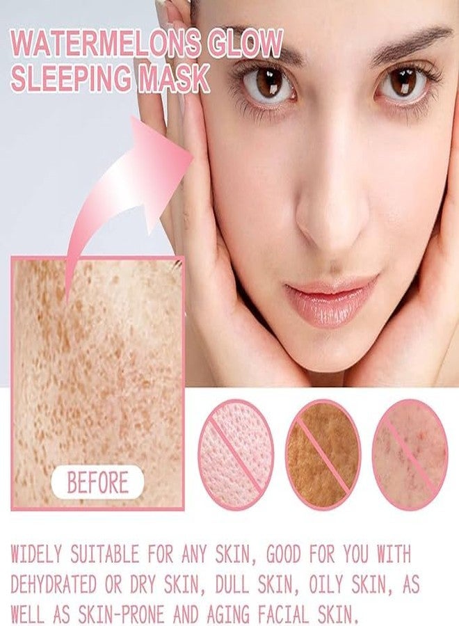 VALUEVIBES Watermelon Glow Sleeping Mask, Firming Facial Anti-Aging Gel Mask, Moisturizing Pore Refinement Night Cream, Even Skin Tone, Hydrating and Moisturizing - Image 2